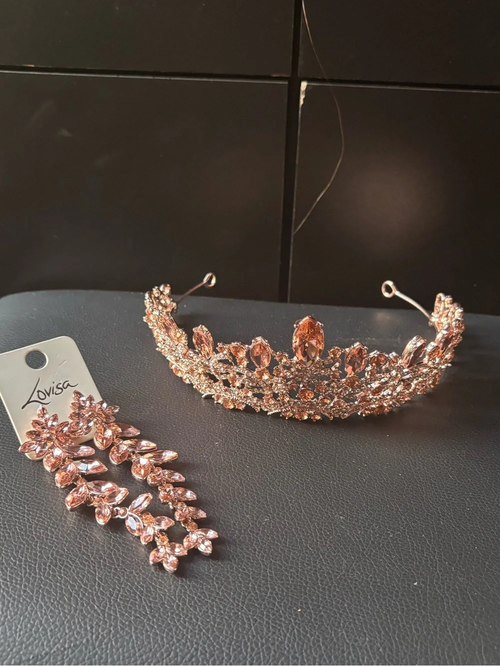 Lovisa Rose Gold Earrings and Rose Gold Crown from Aracely’s
